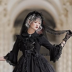 【CA4LA】未使用　ヘッドドレス　レース　シフォン　羽　ブライダル　コスプレ カットレースのレースアップリボンヘッドドレス | BODYLINE